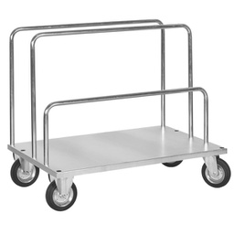[99072] Carrello a pianale per carichi lunghi c/ 2 barre alte e 1 bassa 120x80x64/104cm