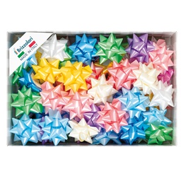 [99258] 70 stelle nastro liscio 6800 19mmxD9cm colori assortiti primavera Brizzolari