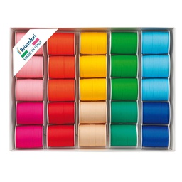 [99262] 25 rocche nastro similpaper 10mtx10mm colori assortiti primavera Brizzolari