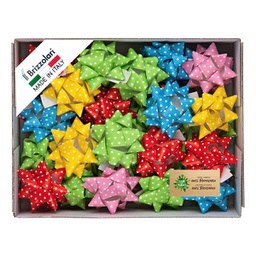 [99264] 50 stelle nastro ecocarta 15mmxD6,5cm fantasie assortite Brizzolari