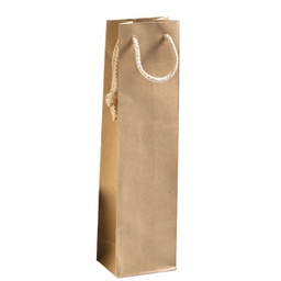 [99297] 12 shopper carta kraft 12x39+9cm avana portabottiglie