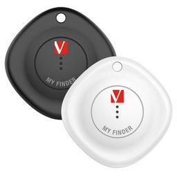 [VERB32131] My Finder Nero/Bianco Bluetooth Tracker-Confezione Doppia _Verbatim