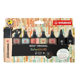 [99519] Astuccio 8 evidenziatori Stabilo Boss NatureColors
