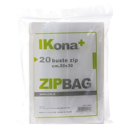 [66380] 20 SACCHETTI ZIP 30x45cm IN PLASTICA 1802 IKona+