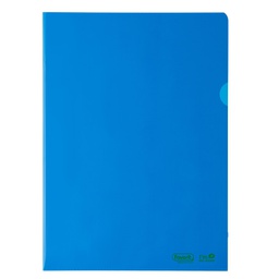 [100213] 25 cartelline a L 22X30 PE Bio-Based blu liscio superior Favorit