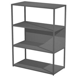 [100961] LIBRERIA media a giorno 90x44cm - H119cm ANTRACITE - gamba antracite ESSENCE