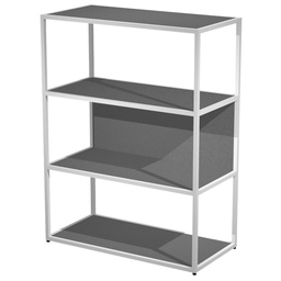 [100964] LIBRERIA media a giorno 90x44cm - H119cm ANTRACITE - gamba ANTRACITE ESSENCE