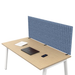 [101032] Pannello acustico da scrivania L135xH40cm c/morsetti neri AZZURRO Stripes