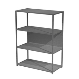 [101046] LIBRERIA 4 ripiani 90x44H122cm con struttura metal ANTRACITE- ANTRACITE Modular