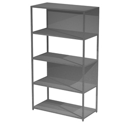 [101052] LIBRERIA 5 ripiani 90x44H161cm con struttura metal ANTRAC. - ANTRACITE Modular
