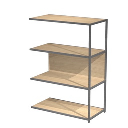 [101063] MODULO AGGIUNTIVO libreria Modular 90x44H122cm con struttura ANTRACITE - ROVERE