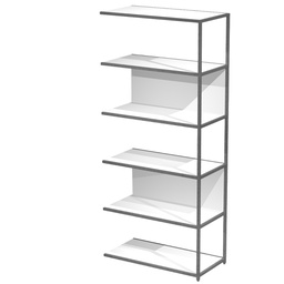 [101074] MODULO AGGIUNTIVO libreria Modular 90x44H200cm con struttura ANTRAC.- BIANCO