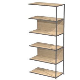 [101075] MODULO AGGIUNTIVO libreria Modular 90x44H200cm con struttura ANTRAC.- ROVERE