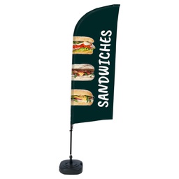 [101091] Bandiera a vela SANDWICH con base riempibile