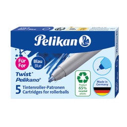 [101276] Scatola 5 cartucce sferografica KM5 ECO blue royal Pelikan