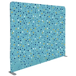 [101317] Divisorio in tessuto Wall Decor azzurro/bolle 200xH150cm