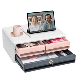 [101770] Cassettiera c/serratura Moov'up 2 cassetti piccoli+ 1 grande 9-021S Mineral Cep
