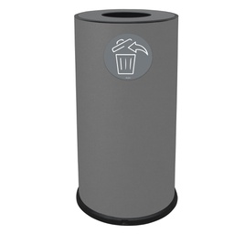[102084] Contenitore tondo 1 scomparto 70L in acciaio grigio Stilcasa