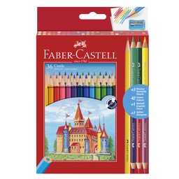 [65355] Astuccio 36 matite colorati eco Il Castello+3 bicolor+1 grafite Faber Castell