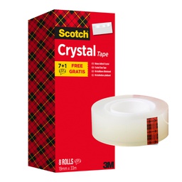 [81536] Value Pack 7+1 Nastri adesivi 19mmx33m Scotch Crystal Clear 600