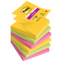 [94353] Cf. 6 Blocco 90foglietti Post-it® Super Sticky Z-Notes 76x76mm R330-6SS-CARN