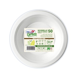 [99193] 50 Scodelle in polpa 450ml biodegradabili Dopla Green art. 07762