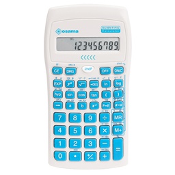 [99485] Calcolatrice scientifica OS 134/10 BeColor bianco con tasti azzurro Osama