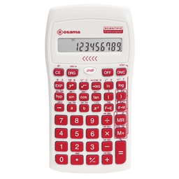 [99487] Calcolatrice scientifica OS 134/10 BeColor bianco con tasti rossi Osama