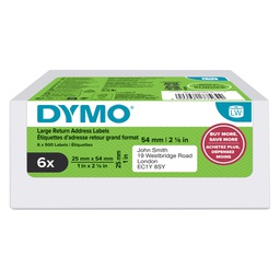 [99557] Value Pack 6 rotoli etichette LW per Indirizzi 25 x 54mm bianco Dymo