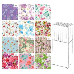 [99632] Rotolo carta regalo Fiori 70X200cm Rex Sadoch