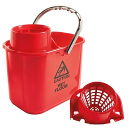 [99710] Secchio con strizzatore esterno Polar 15L rosso PerfettoFactory
