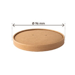 [100119] 25 Coperchi per bowl portazuppe monouso da 180 a 480ml avana Signor Bio
