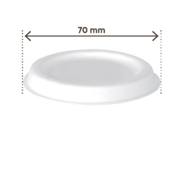 [100123] 100 Coperchi per coppetta porta salse monouso 60ml bianco Signor Bio (Delist