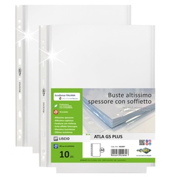 [100147] 10 buste forate ATLA GS plus altissima capacitA' 22x30cm c/soffietto SEI ROTA