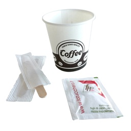 [100148] Serving Kit 50 bicchierini +50 bustine zucchero +50 palettine