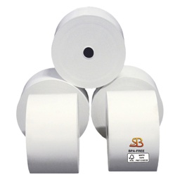 [100183] Rotolo carta termica BPA free 55gr neutra 57mmx100mt D90mm RICEVUTE CARBURANTE