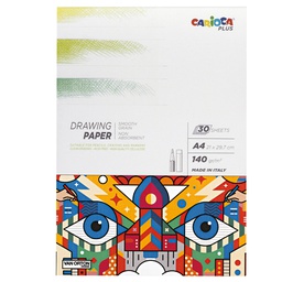 [100235] Album disegno matita 30 fogli carta 140gr f.to A4 Carioca Plus