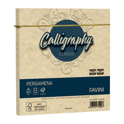 [100412] 25 buste Calligraphy Pergamena 170x170mm 90gr crema 05 Favini