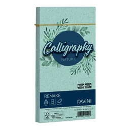 [100421] 25 buste Calligraphy Remake 120gr 110x220mm aquamarina Favini