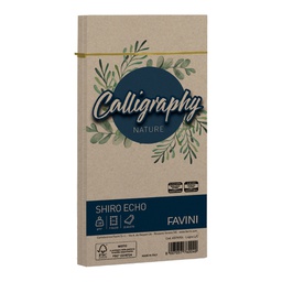 [100425] 25 buste Calligraphy Shiro Eco 120gr 110x220mm legno Favini