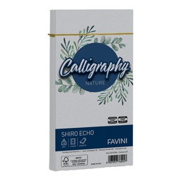 [100426] 25 buste Calligraphy Shiro Eco 120gr 110x220mm cenere Favini