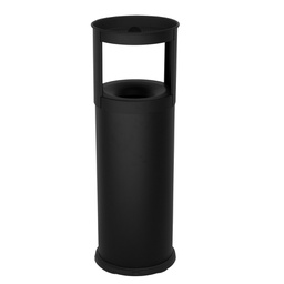 [100477] Gettacarte autoestinguente con posacenere 25L in acciaio nero Stilcasa