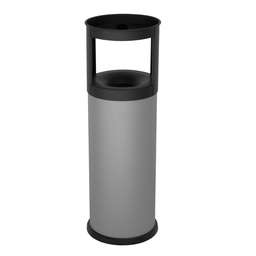 [100478] Gettacarte autoestinguente con posacenere 25L in acciaio grigio Stilcasa