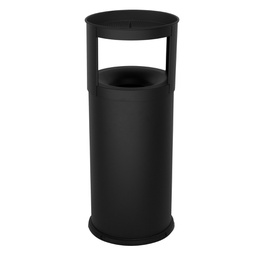 [100479] Gettacarte autoestinguente con posacenere 40L in acciaio nero Stilcasa
