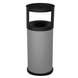 [100480] Gettacarte autoestinguente con posacenere 40L in acciaio grigio Stilcasa