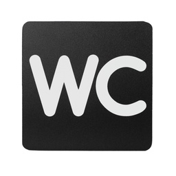 [100489] Pittogramma WC 16x16cm PVC nero/bianco Stilcasa