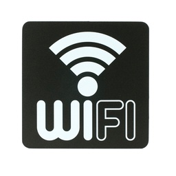 [100490] Pittogramma Wifi 16x16cm PVC nero/bianco Stilcasa