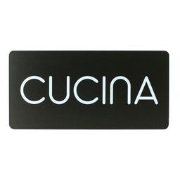 [100491] Pittogramma Cucina 32,5 x 16cm PVC nero/bianco Stilcasa