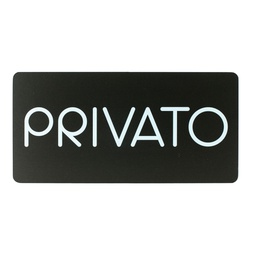 [100493] Pittogramma Privato 32,5 x 16cm PVC nero/bianco Stilcasa