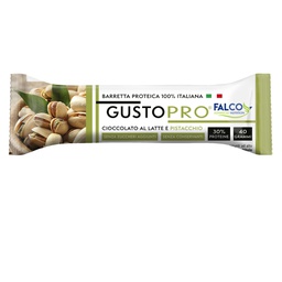 [100501] Barretta proteica GustoPro 40gr cioccolato al latte e pistacchio Falco